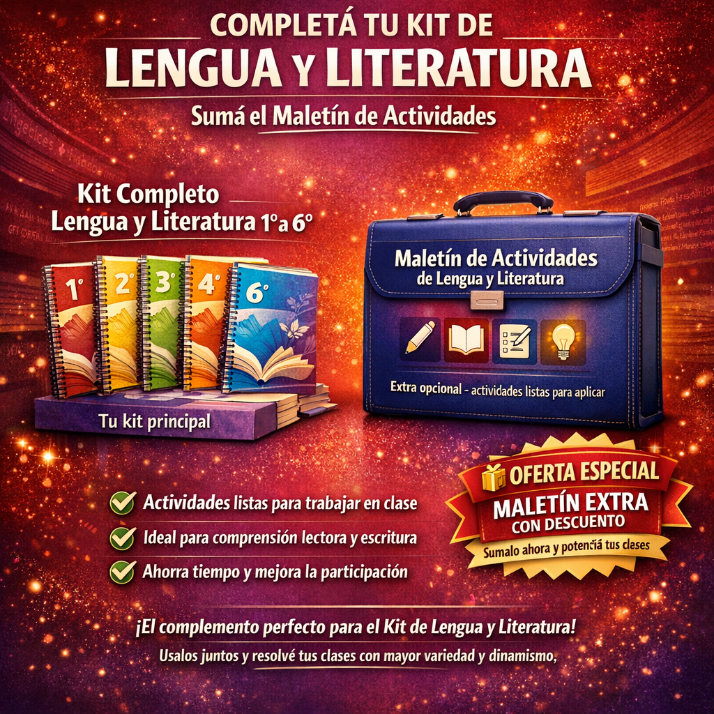 🎒Kit Completo Lengua y Literatura + Maletín de Actividades